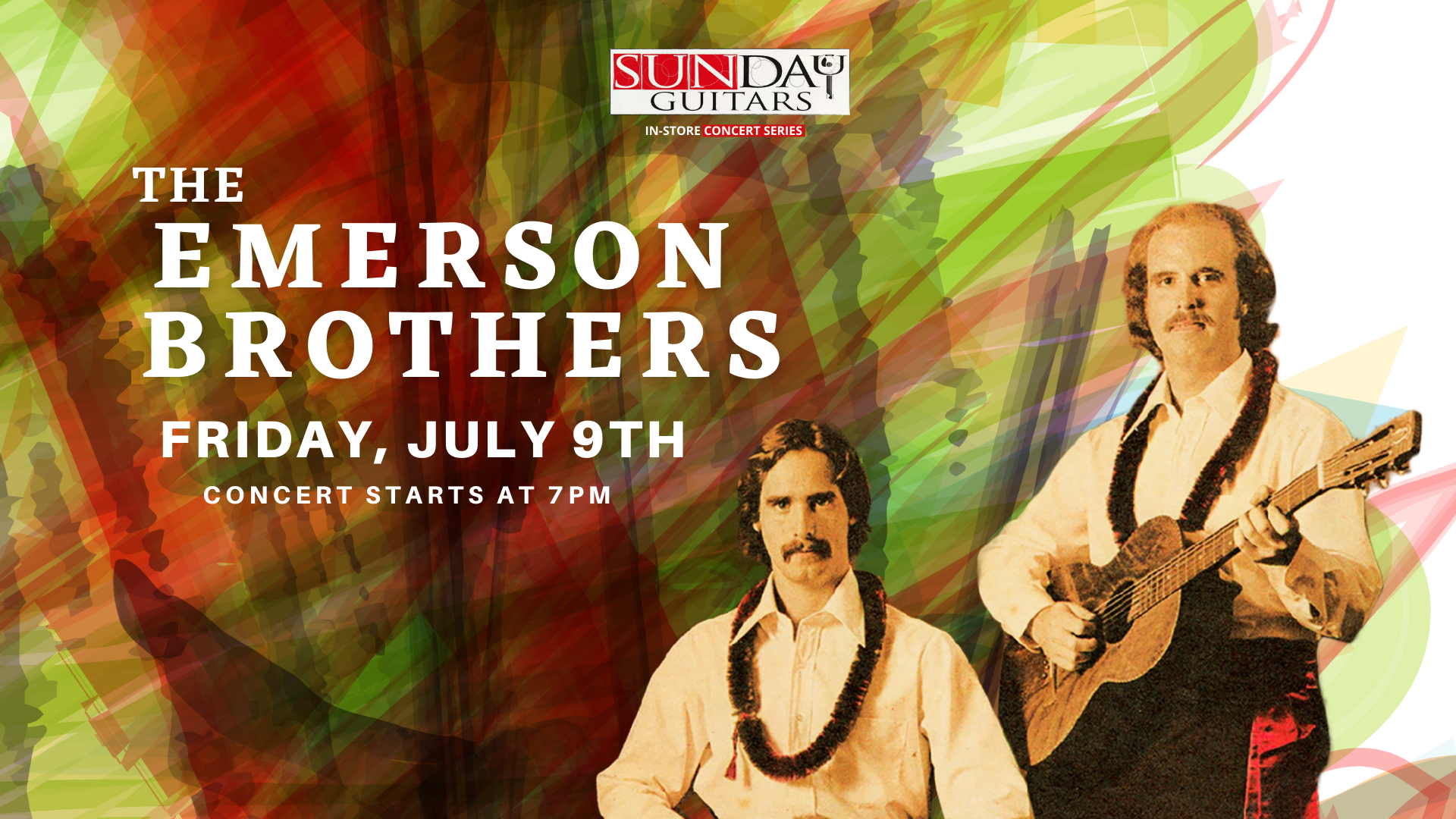 Hawaiian Guitar Masters "The Emerson Brothers" Live at Sunday Guitars