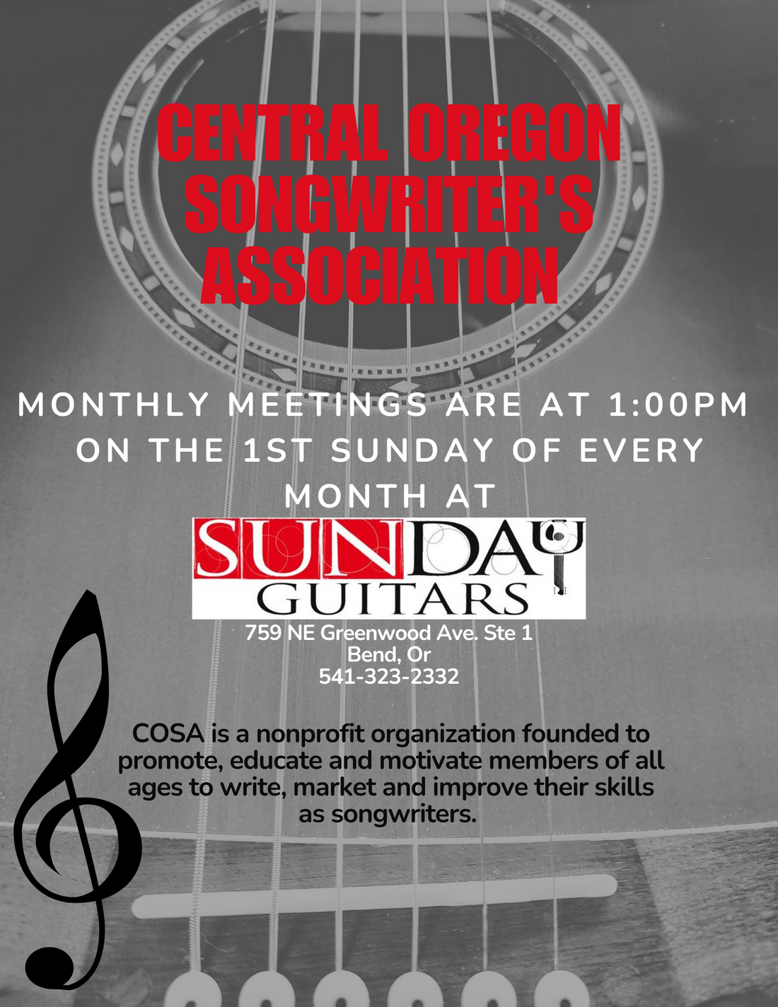Central Oregon Songwriters Association is Back!