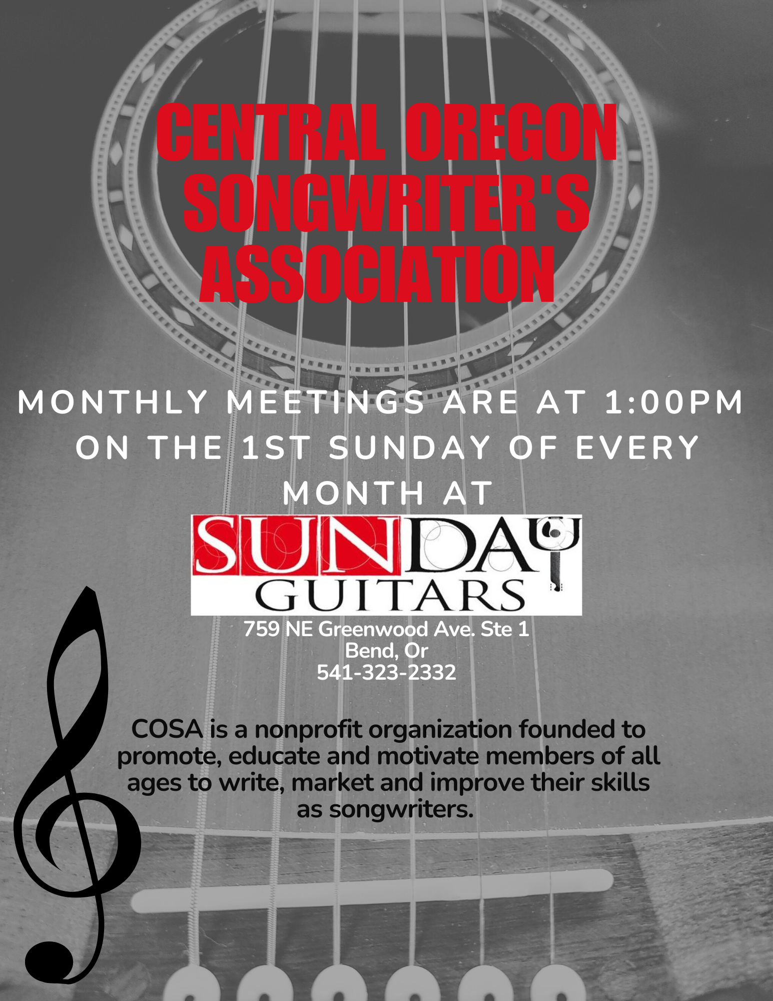 Central Oregon Songwriters Association is Back!