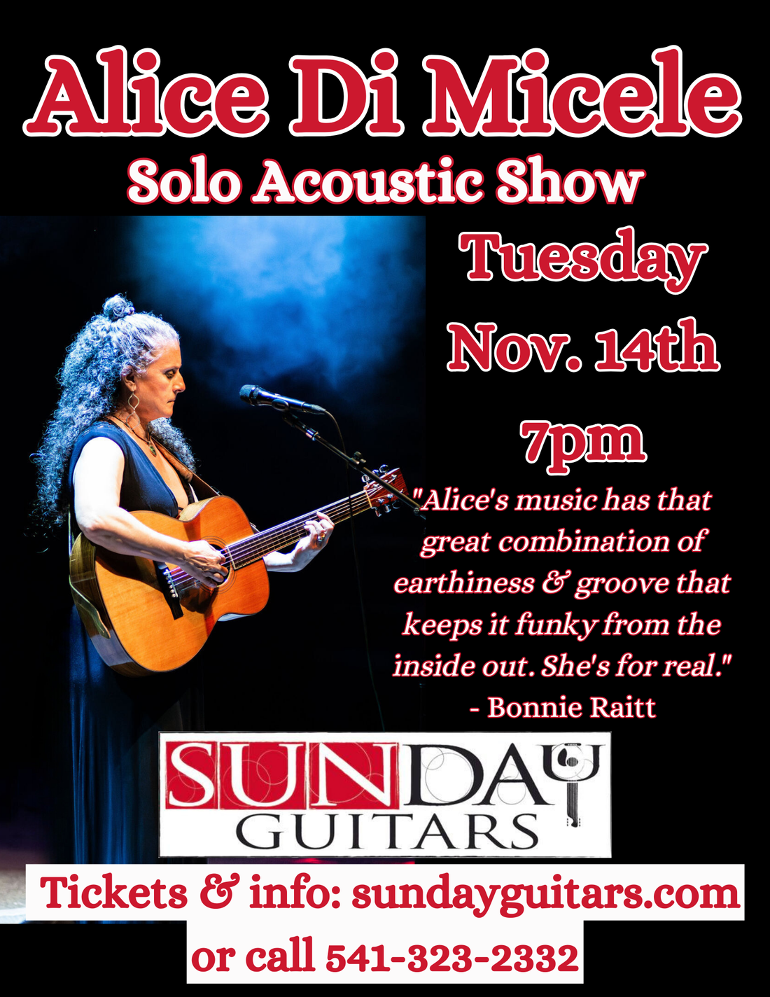 Performance by Alice DiMicele Tuesday, Nov. 14th!