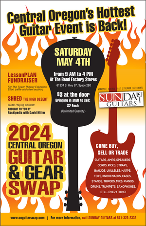 2024 Central Oregon Guitar and Gear Swap Meet Vendor Table