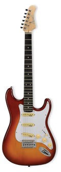 Amati H Series Double Cutaway/Single Coil Cherry Sunburst w/GB
