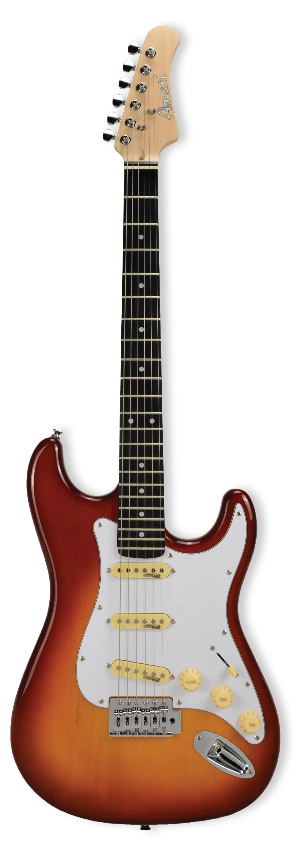 Amati H Series Double Cutaway/Single Coil Cherry Sunburst w/GB