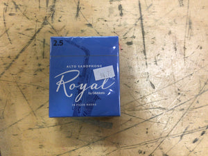 Rico Royal Alto Saxophone Reeds 2.5 (Single Reed)
