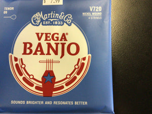 Martin Tenor Banjo Strings Loop End V720