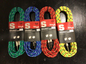 Stagg 20’ Instrument Cable SGC6VT (Colored)