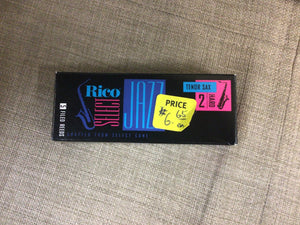 Rico Select Jazz Tenor Saxophone Reed 2 Hard Filed (Single Reed)