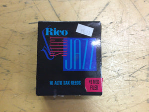 Rico Select Jazz Alto Sax Reeds 3.0 Medium Filed (Single Reed)
