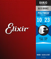 Elixir 11650 Nickel Plated Steel Polyweb Coating Medium Banjo Strings