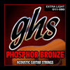 GHS S315 11 50 Phosphor Bronze Guitar Strings