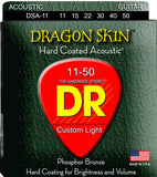 DR DSA11 Custom Light Dragon Skin Acoustic Guitar Strings