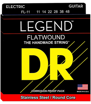 DR FL11 Medium Light Legend Flatwound 11 48 Electric Guitar Strings