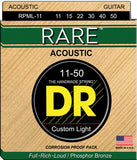 DR RPML11 Custom Light Rare Phosphor Bronze Acoustic Guitar Strings