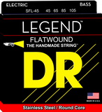 DR SFL45 Medium Short Scale Legend Flatwound 45 105 Electric Bass Guitar Strings